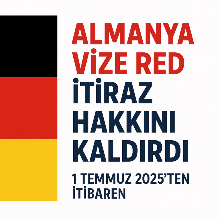 Dikkat: Almanya Vize Ret Kararına Karşı İtirazı Kaldırdı.